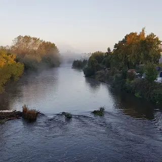 The River Nore in early morning mist at Kilkenny city