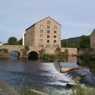 The River Suir running over the weir by the Old Bridge in Clonmel